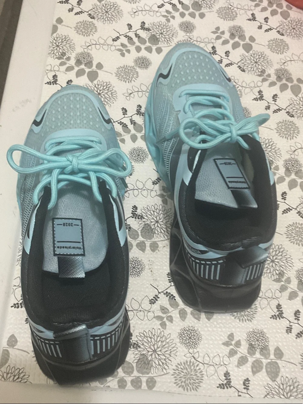 Women's Light Blue Athletic Sneakers with Supportive Cushioning